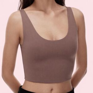 Babaton Taupe Contour Scoop Neck Tank